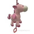 Плюшевая розовая лошадь с мюзиклом